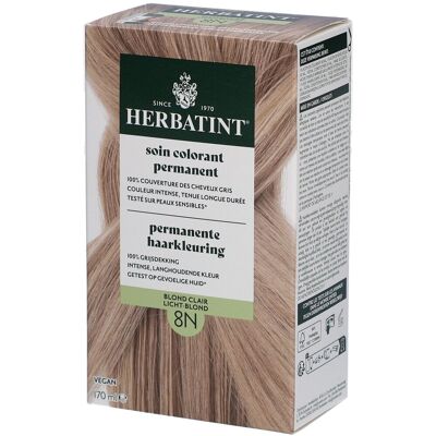HERBATINT® Herbatint Soin Colorant Permanent 8N Blond Clair Teinture(S) 170 ml - Publicité HERBATINT® Herbatint Soin Colorant Permanent 8N Blond Clair Teinture(S) 170 ml - Publicité