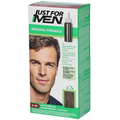 Just For Men H35 Brun Moyen - Couvrure de cheveux gris - Publicité Just For Men H35 Brun Moyen - Couvrure de cheveux gris - Publicité