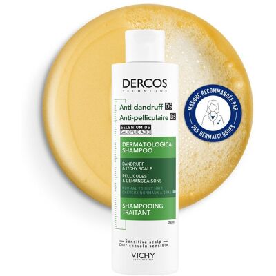 Shampooing Anti-Pelliculaire Vichy Dercos pour Cuir Chevelu Gras - 200ml - Publicité Shampooing Anti-Pelliculaire Vichy Dercos pour Cuir Chevelu Gras - 200ml - Publicité