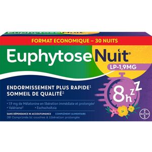 EuphytoseNuit® LP 1,9 mg Mélatonine Comprimé(S) 30 pc(s) - Publicité EuphytoseNuit® LP 1,9 mg Mélatonine Comprimé(S) 30 pc(s) - Publicité