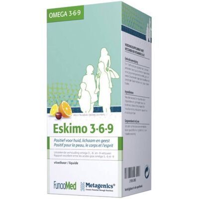 Metagenics Eskimo 3-6-9 Solution - Acides Gras Oméga 3-6-9 Complément Alimentaire - Publicité Metagenics Eskimo 3-6-9 Solution - Acides Gras Oméga 3-6-9 Complément Alimentaire - Publicité
