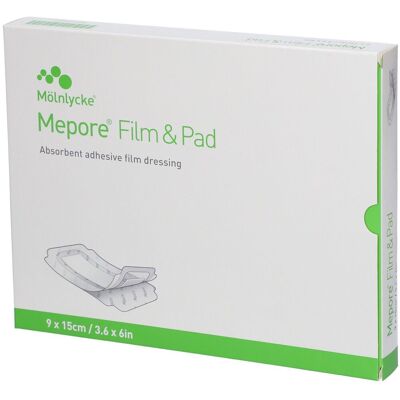 Molnlycke Health Care Srl Mepore Film&pad Med Ad 9x15cm - Bandage médical - Publicité Molnlycke Health Care Srl Mepore Film&pad Med Ad 9x15cm - Bandage médical - Publicité