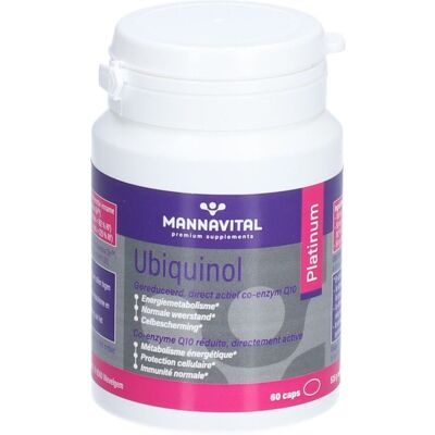 Mannavital Ubiquinol Platinum - Complément vitaminé et minéral - Publicité Mannavital Ubiquinol Platinum - Complément vitaminé et minéral - Publicité