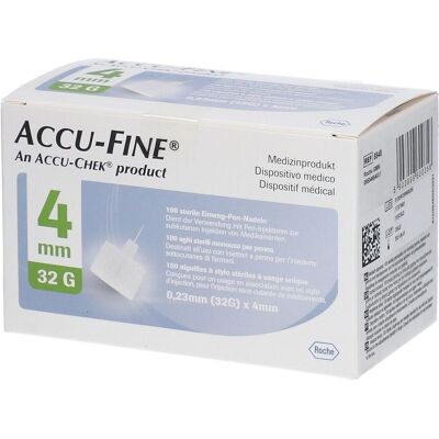 Aiguilles Accu Fine pour Stylos à Insuline 4mm 32G - Publicité Aiguilles Accu Fine pour Stylos à Insuline 4mm 32G - Publicité