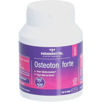 Mannavital Osteoton Forte - Soutien osseux avec vitamines D3, K2, calcium - Publicité Mannavital Osteoton Forte - Soutien osseux avec vitamines D3, K2, calcium - Publicité