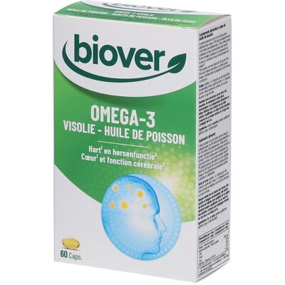 Biover Huile de Poisson Omega-3 - Contribue à une fonction cardiaque normale - Publicité Biover Huile de Poisson Omega-3 - Contribue à une fonction cardiaque normale - Publicité