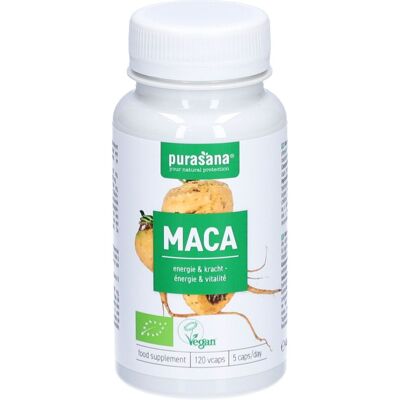 Purasana Maca Bio 120 Gélules - Complément Alimentaire - Publicité Purasana Maca Bio 120 Gélules - Complément Alimentaire - Publicité