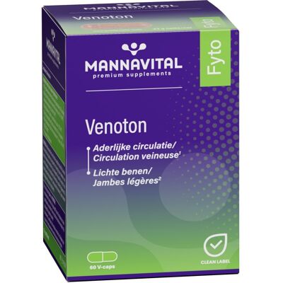 Mannavital Venoton Capsule(S) 60 pc(s) - Publicité Mannavital Venoton Capsule(S) 60 pc(s) - Publicité