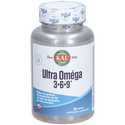 Kal Ultra Oméga 3 6 9 - 50 Gélules - Complément alimentaire - Publicité Kal Ultra Oméga 3 6 9 - 50 Gélules - Complément alimentaire - Publicité