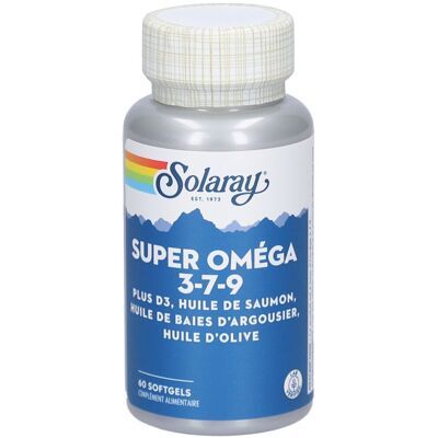 Solaray Oméga 3-7-9 de Saumon + Vitamine D - 60 Softgels - Publicité Solaray Oméga 3-7-9 de Saumon + Vitamine D - 60 Softgels - Publicité