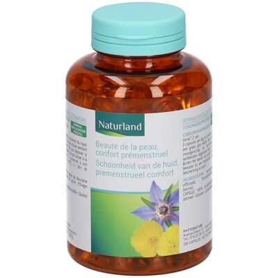Huile de Bourrache et d'Onagre Naturland 200 Capsules - Complément alimentaire - Publicité Huile de Bourrache et d'Onagre Naturland 200 Capsules - Complément alimentaire - Publicité