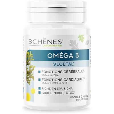 Les 3 Chênes Omega 3 Complément Végétal - 60 Capsules - Publicité Les 3 Chênes Omega 3 Complément Végétal - 60 Capsules - Publicité