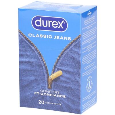 DUREX Classic Jeans 20 Préservatif(S) 1 pc(s) - Publicité DUREX Classic Jeans 20 Préservatif(S) 1 pc(s) - Publicité