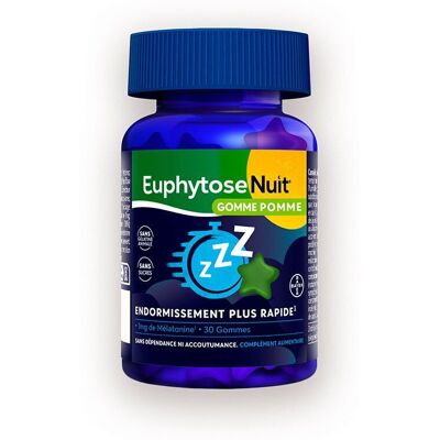 BAYER HEALTHCARE SAS EuphytoseNuit Gummies Mélatonine Pomme - Compléments - Publicité BAYER HEALTHCARE SAS EuphytoseNuit Gummies Mélatonine Pomme - Compléments - Publicité