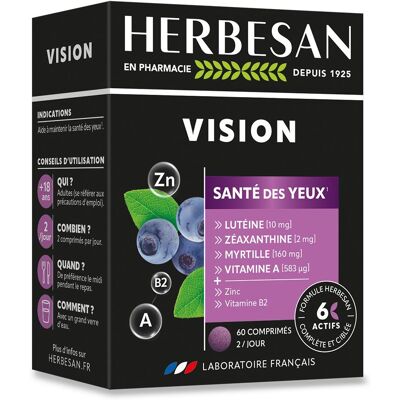 Herbesan Modèle Soutien Visuel Myrtille - Complément Alimentaire - Publicité Herbesan Modèle Soutien Visuel Myrtille - Complément Alimentaire - Publicité