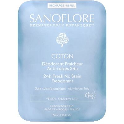 Sanoflore - bio dÉodorant - Fraicheur coton - Déodorant - Publicité Sanoflore - bio dÉodorant - Fraicheur coton - Déodorant - Publicité
