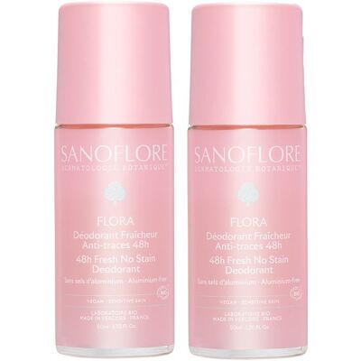 Sanoflore 48H Flora Déodorant Roll-On - Déodorant Roll-On - Publicité Sanoflore 48H Flora Déodorant Roll-On - Déodorant Roll-On - Publicité