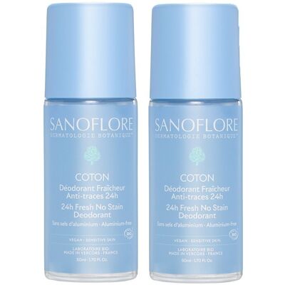 Sanoflore 24h Coton Déodorant - Publicité Sanoflore 24h Coton Déodorant - Publicité