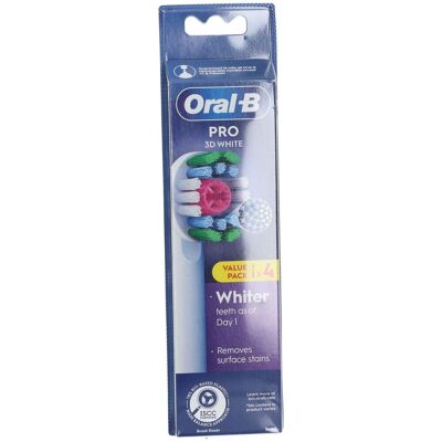 Oral-B Pro 3D Brosse à dents en forme de X et tasse de polissage unique, pack de 4 - Publicité Oral-B Pro 3D Brosse à dents en forme de X et tasse de polissage unique, pack de 4 - Publicité