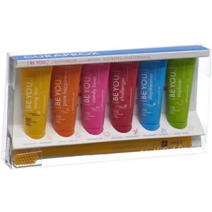 Curaprox CURAPROX Be you Set de 6 dentifrices et une brosse à dents Emballage(S) Combi 1 pc(s) - Publicité Curaprox CURAPROX Be you Set de 6 dentifrices et une brosse à dents Emballage(S) Combi 1 pc(s) - Publicité