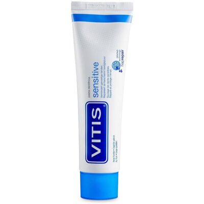 Dentifrice Vitis Sensitive - Protège l’Émail - Dents Sensibles - Publicité Dentifrice Vitis Sensitive - Protège l’Émail - Dents Sensibles - Publicité