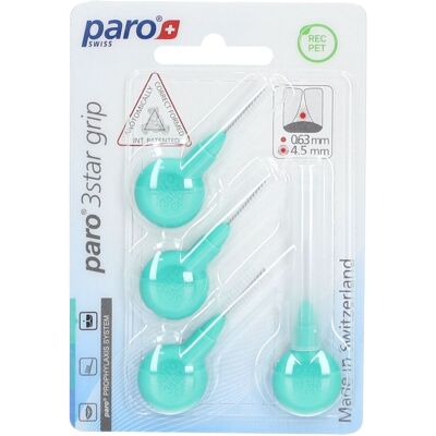 paro® 3Star-Grip Brossettes interdentaires 4,5 mm Vert Brosse 4 pc(s) - Publicité paro® 3Star-Grip Brossettes interdentaires 4,5 mm Vert Brosse 4 pc(s) - Publicité
