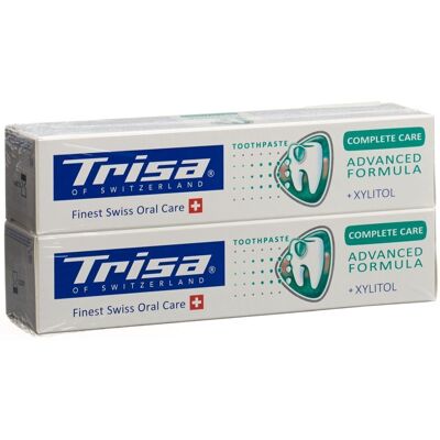 Dentifrice TRISA Protection complète x 2 Dentifrice(S) 2x75 ml - Publicité Dentifrice TRISA Protection complète x 2 Dentifrice(S) 2x75 ml - Publicité