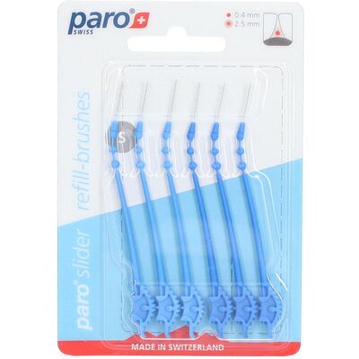 paro® SLIDER Recharge brosses interdentaires Taille S 2.5 mm Brosse 6 pc(s) - Publicité paro® SLIDER Recharge brosses interdentaires Taille S 2.5 mm Brosse 6 pc(s) - Publicité