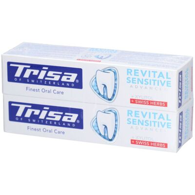 Trisa Dentifrice Revital Sensitive Duo Dentifrice(S) 75 ml - Publicité Trisa Dentifrice Revital Sensitive Duo Dentifrice(S) 75 ml - Publicité
