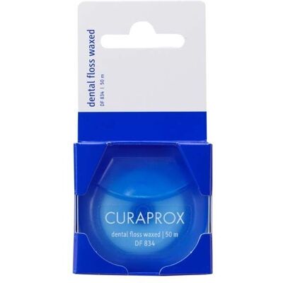 Fil dentaire Curaprox Waxed DF 834 Menthe - Fil dentaire - Publicité Fil dentaire Curaprox Waxed DF 834 Menthe - Fil dentaire - Publicité