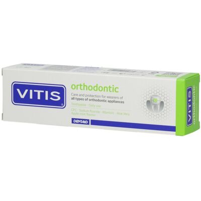 Vitis Dentifrice Orthodontique - Pour appareils orthodontiques - Publicité Vitis Dentifrice Orthodontique - Pour appareils orthodontiques - Publicité