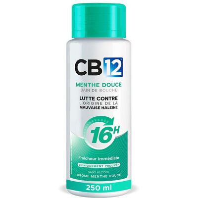 Bain de bouche CB12 Menthe - Fraîcheur 12h - Fluor - Publicité Bain de bouche CB12 Menthe - Fraîcheur 12h - Fluor - Publicité