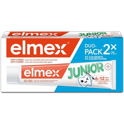 Dentifrice Elmex Junior - Anti Caries pour Enfants 2x75ml - Publicité Dentifrice Elmex Junior - Anti Caries pour Enfants 2x75ml - Publicité