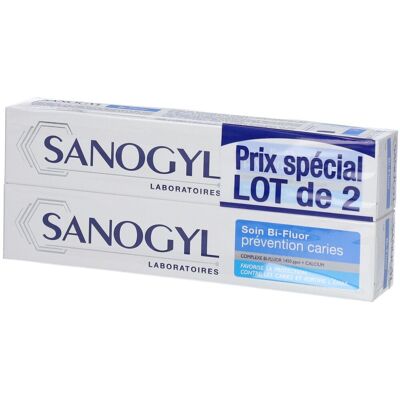 Rogé Cavaillès Sanogyl Soin Bi-Fluor Prévention Caries Dentifrice Dentifrice(S) 150 ml - Publicité Rogé Cavaillès Sanogyl Soin Bi-Fluor Prévention Caries Dentifrice Dentifrice(S) 150 ml - Publicité