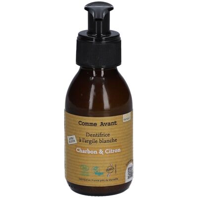 Comme Avant - Argile blanche charbon citron - 105 g - Dentifrice - Publicité Comme Avant - Argile blanche charbon citron - 105 g - Dentifrice - Publicité