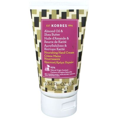 Korres Crème Mains Amande & Beurre de Karité - Nourrissante - Publicité Korres Crème Mains Amande & Beurre de Karité - Nourrissante - Publicité