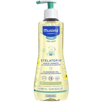 mustela® Bébé STELATOPIA® Huile Lavante Peau Atopique 500 ml - Publicité mustela® Bébé STELATOPIA® Huile Lavante Peau Atopique 500 ml - Publicité
