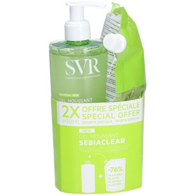 SVR Sebiaclear Gel Moussant 400ml - Nettoyant visage - Publicité SVR Sebiaclear Gel Moussant 400ml - Nettoyant visage - Publicité