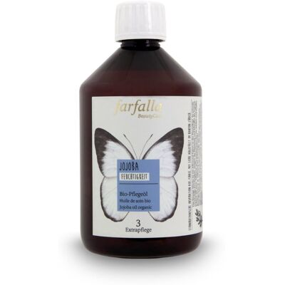 farfalla BeautyCare JOJOBA huile de soin bio Huile 500 ml - Publicité farfalla BeautyCare JOJOBA huile de soin bio Huile 500 ml - Publicité