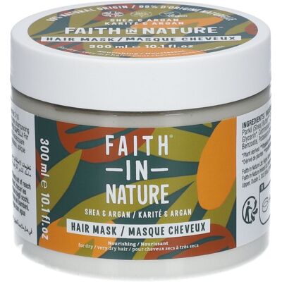 Faith in Nature Masque cheveux beurre de karité et argan - Masque capillaire - Publicité Faith in Nature Masque cheveux beurre de karité et argan - Masque capillaire - Publicité