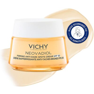 Crème Raffermissante Anti-Taches Sombres SPF50 de Vichy (50ml) - Publicité Crème Raffermissante Anti-Taches Sombres SPF50 de Vichy (50ml) - Publicité