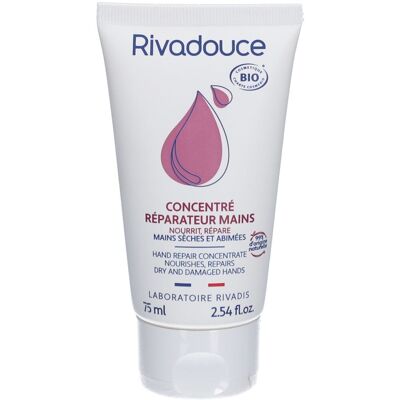 PDM to be maintained RIVADOUCE Concentré réparateur mains certifié Bio - Tube 75ml Crème 75 ml - Publicité PDM to be maintained RIVADOUCE Concentré réparateur mains certifié Bio - Tube 75ml Crème 75 ml - Publicité