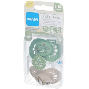 MAM Original Pure Tétines en silicone à motif Vert-écru 6-16 mois Tétine(S) 2 pc(s) - Publicité MAM Original Pure Tétines en silicone à motif Vert-écru 6-16 mois Tétine(S) 2 pc(s) - Publicité