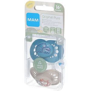 MAM Original Pure Tétines en silicone à motif Bleu-écru 16 mois et + Tétine(S) 2 pc(s) - Publicité MAM Original Pure Tétines en silicone à motif Bleu-écru 16 mois et + Tétine(S) 2 pc(s) - Publicité