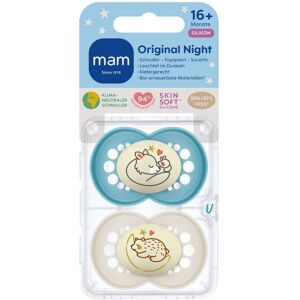 MAM Original Night Tétine silicone bleu 16 mois et + Sucette(S) 2 pc(s) - Publicité MAM Original Night Tétine silicone bleu 16 mois et + Sucette(S) 2 pc(s) - Publicité