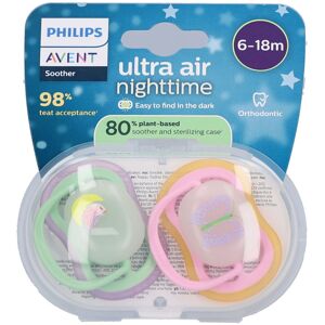 philipsavent Philips Avent Sucette +6m Air Night oiseau/papillon Sucette(S) 2 pc(s) - Publicité philipsavent Philips Avent Sucette +6m Air Night oiseau/papillon Sucette(S) 2 pc(s) - Publicité