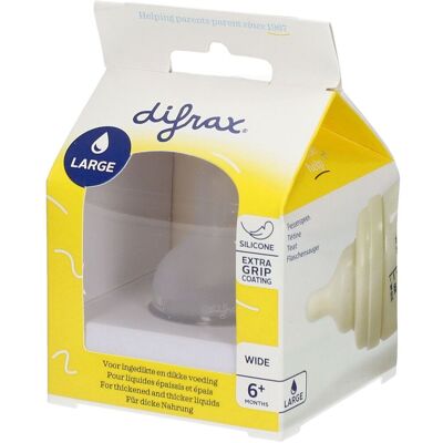 Tétine de Biberon Difrax Large - Alimentation Naturelle - Tétine et Sucette - Publicité Tétine de Biberon Difrax Large - Alimentation Naturelle - Tétine et Sucette - Publicité