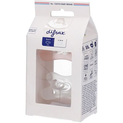 Sucette Difrax - Silicone Naturel 0-6 Mois, Rose/Blanc - Pack de 2 - Publicité Sucette Difrax - Silicone Naturel 0-6 Mois, Rose/Blanc - Pack de 2 - Publicité