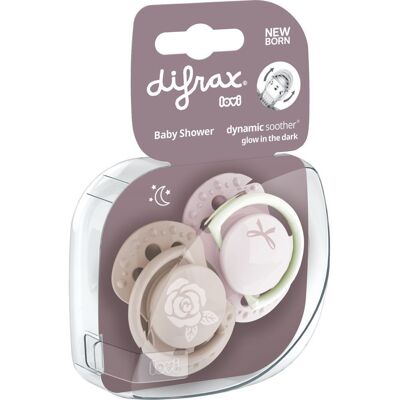 DIFRAX - Tétine Dynamic - Rose-Blanc - 0-2m - Pacificateur - Publicité DIFRAX - Tétine Dynamic - Rose-Blanc - 0-2m - Pacificateur - Publicité