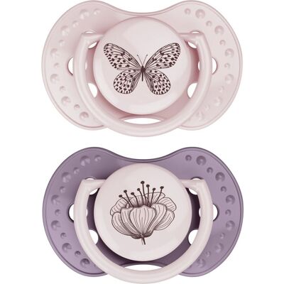 DIFRAX - Dynamic Botanic Rose - Violet - 0-3mo - Pacifier - Publicité DIFRAX - Dynamic Botanic Rose - Violet - 0-3mo - Pacifier - Publicité